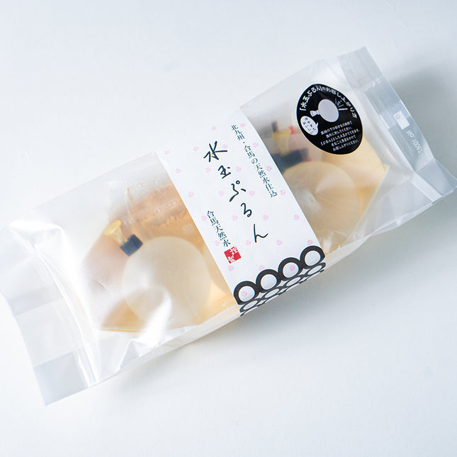 合馬の天然水でつくった水玉みたいな透明スイーツ「水玉ぷるん」3個入り